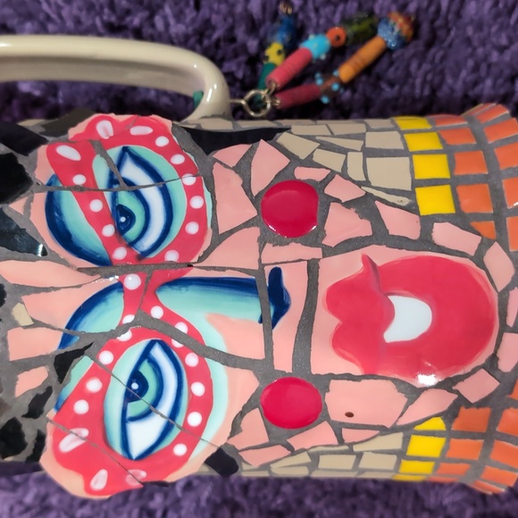 Mosaic Abstract Art Face Pitcher - Picture 9 of 10
